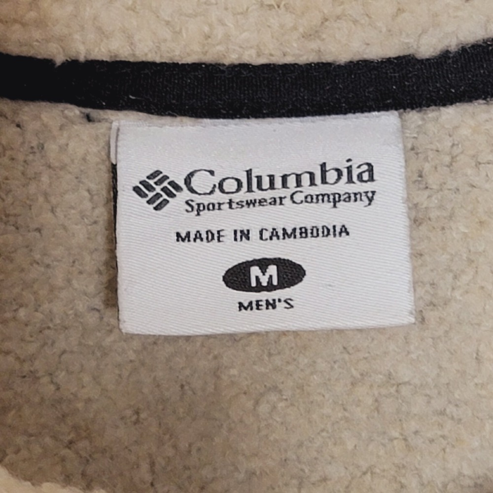 Columbia Men's Sweater Size M Medium Blue Gray Quarter Zip Pullover Knit - Picture 3 of 9